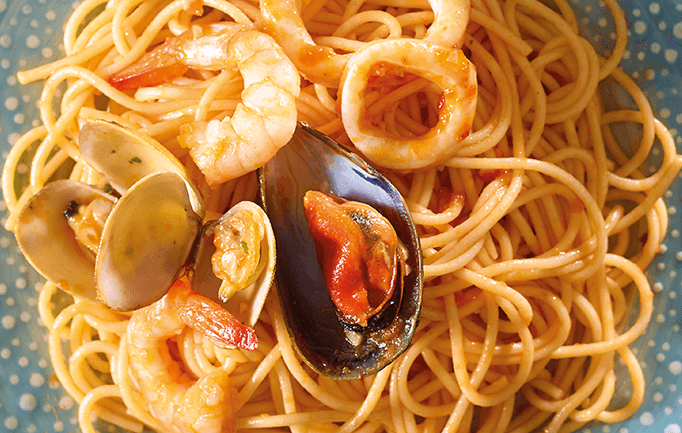 Espaguetis "ai frutti di mare"